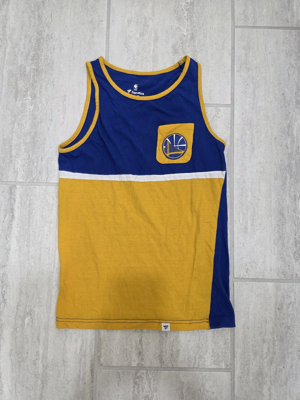 Fanatics Blue and Gold Golden State Warriors Tank Top